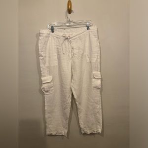 Tommy Bahama 100% linen cropped pants